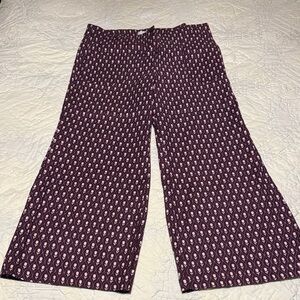 Anthropologie Maeve Naomi Plum and Pink Tulip Pants